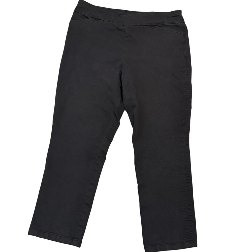 Croft & Barrow Womens 14 Short Effortless Stretch Pants Black Pull On Straight